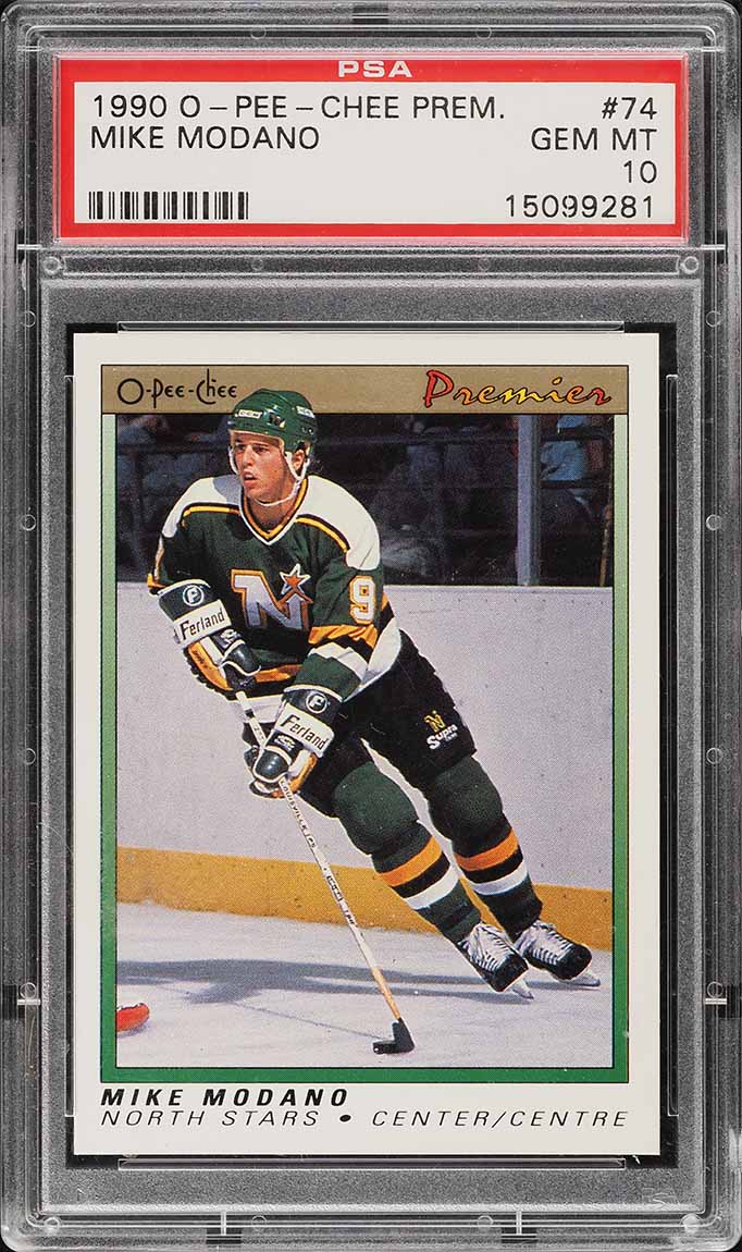 1990 O-Pee-Chee Premier Mike Modano ROOKIE #74 PSA 10 GEM MINT