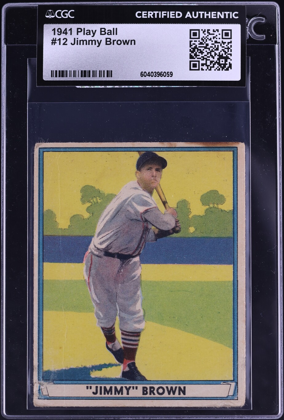 1941 Play Ball Jimmy Brown #12 CGC AUTH