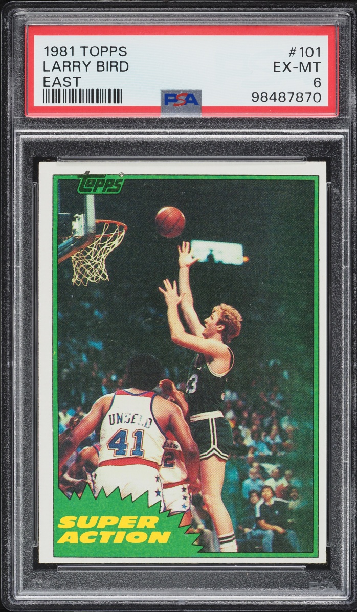 1981 Topps Basketball East Larry Bird #101 PSA 6 EXMT