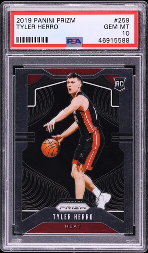 2019 Panini One and One Downtown Tyler Herro ROOKIE #10 BGS 9.5