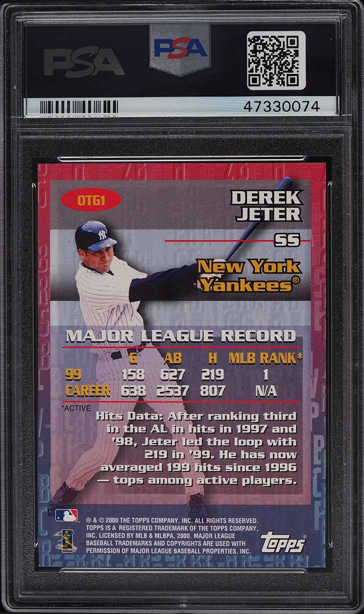 2000 Topps Own The Game Limited Edition Derek Jeter #OTG1 PSA 10 GEM MINT - Photo 2