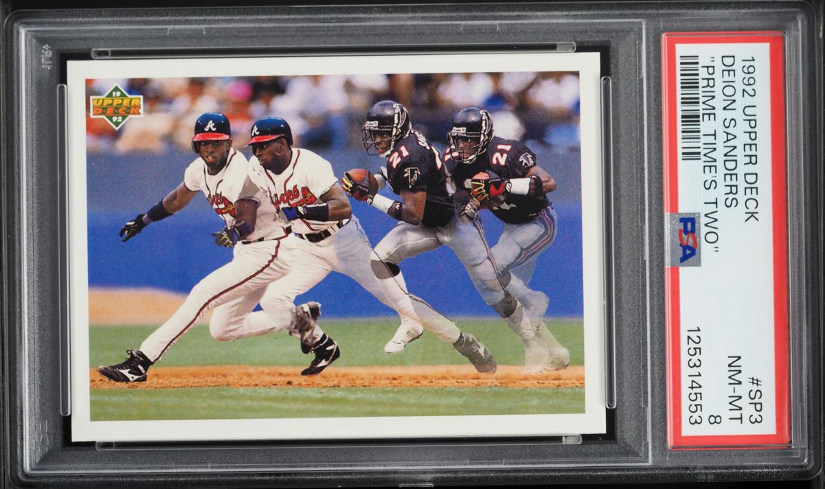 1992 Upper Deck Prime Time's Two Deion Sanders #SP3 PSA 8 NM-MT
