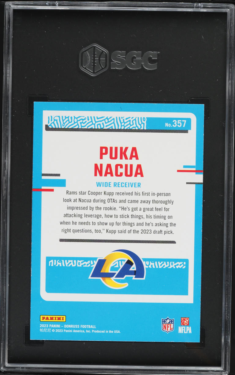2023 Donruss Puka Nacua ROOKIE #357 SGC 10 GEM MINT