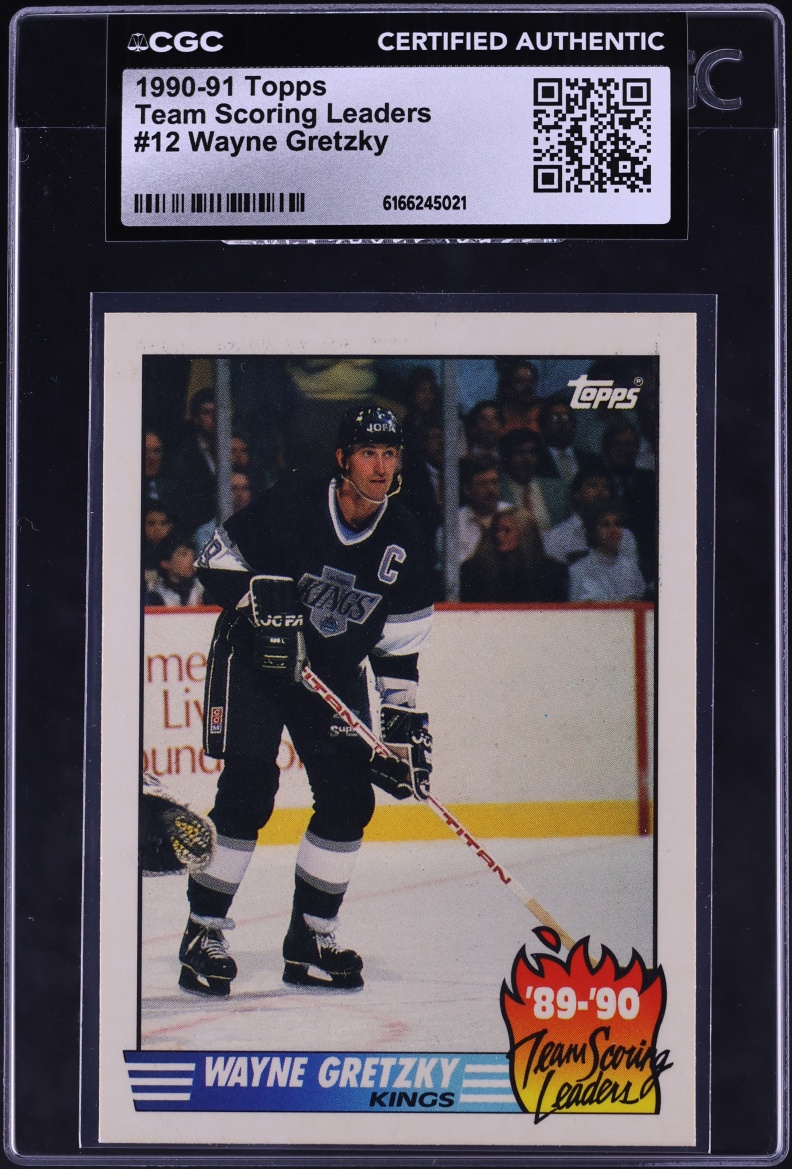 1990 Topps Team Scoring Leaders Wayne Gretzky #12 CGC AUTH