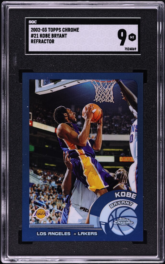 2002 Topps Chrome Refractor Kobe Bryant #21 SGC 9 MINT