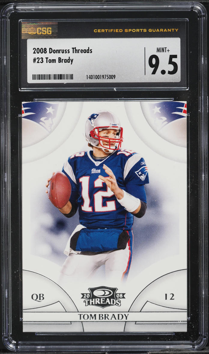 2008 Donruss Threads Tom Brady #23 CSG 9.5 MINT+