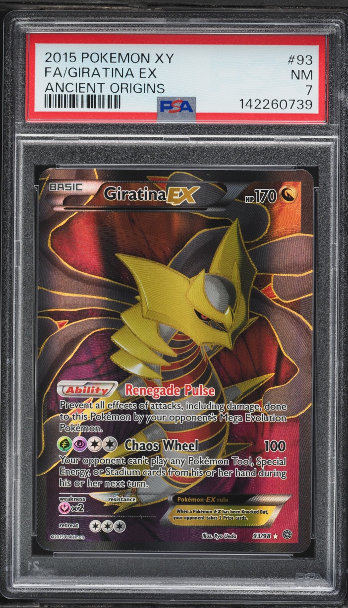 2015 Pokemon XY Ancient Origins Full Art Giratina EX #93 PSA 7 NRMT