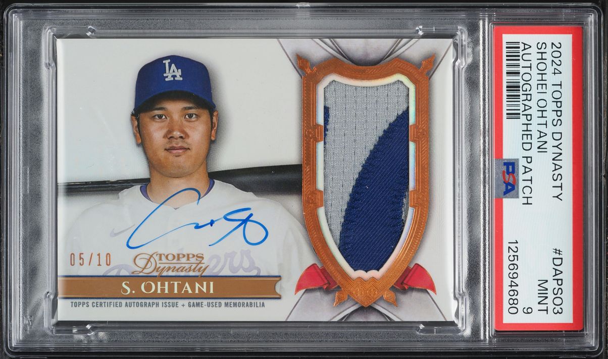 2024 Topps Dynasty Shohei Ohtani PATCH AUTO /10 #DAPSO3 PSA 9 MINT