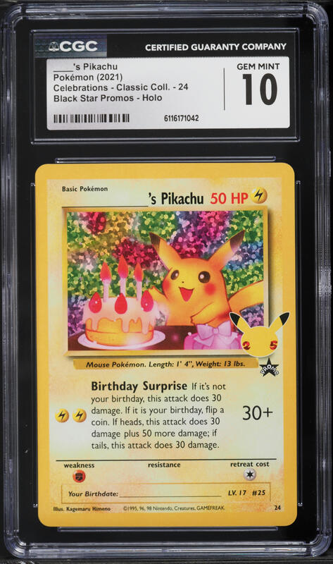 2021 Pokemon Chinese 25th Anniversary Classic Events Holo Birthday