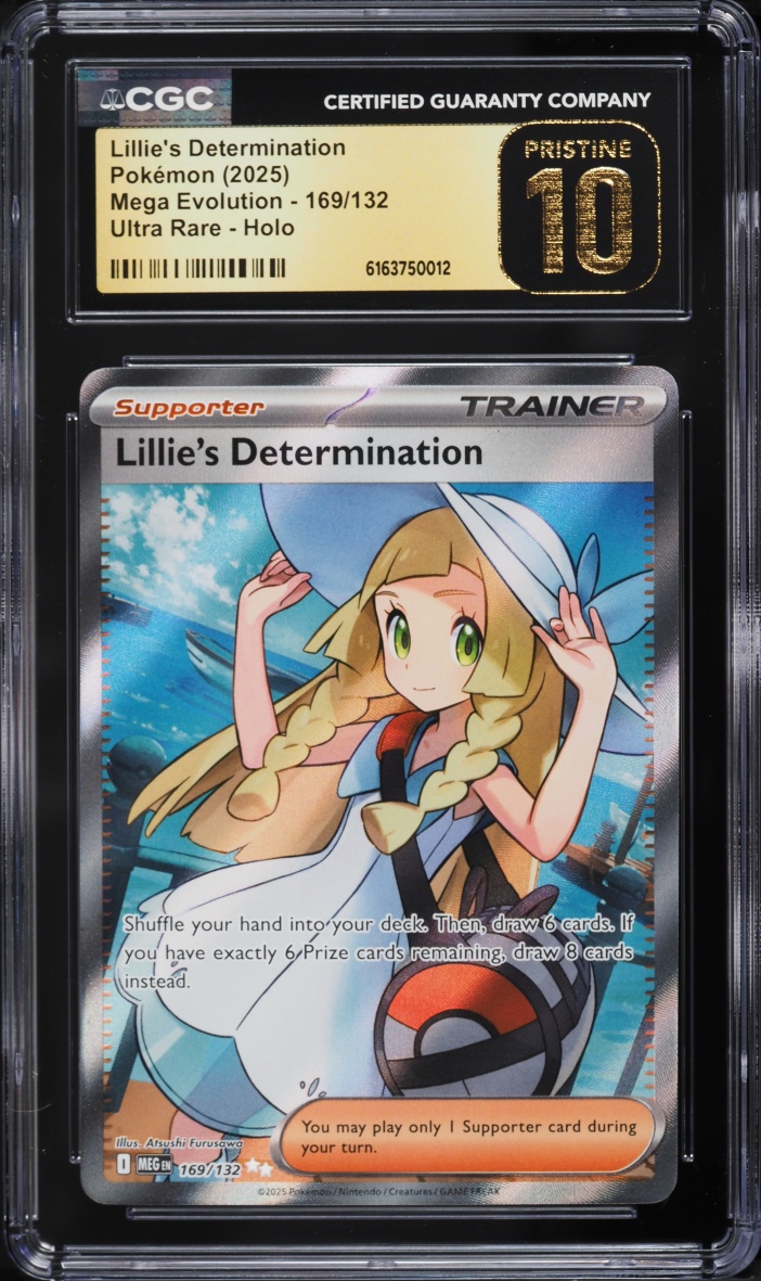 2025 Pokemon Mega Evolution Full Art Lillie's Determination #169 CGC 10 PRISTINE