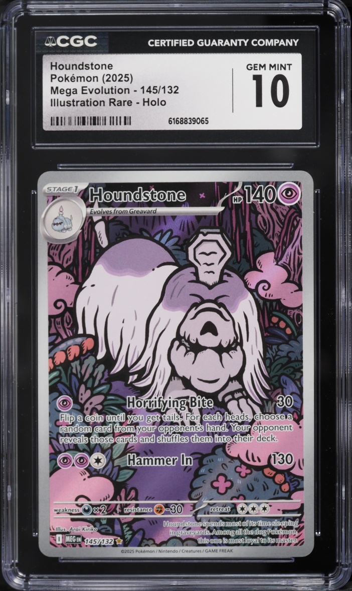 2025 Pokemon Mega Evolution IR Houndstone #145 CGC 10 GEM MINT