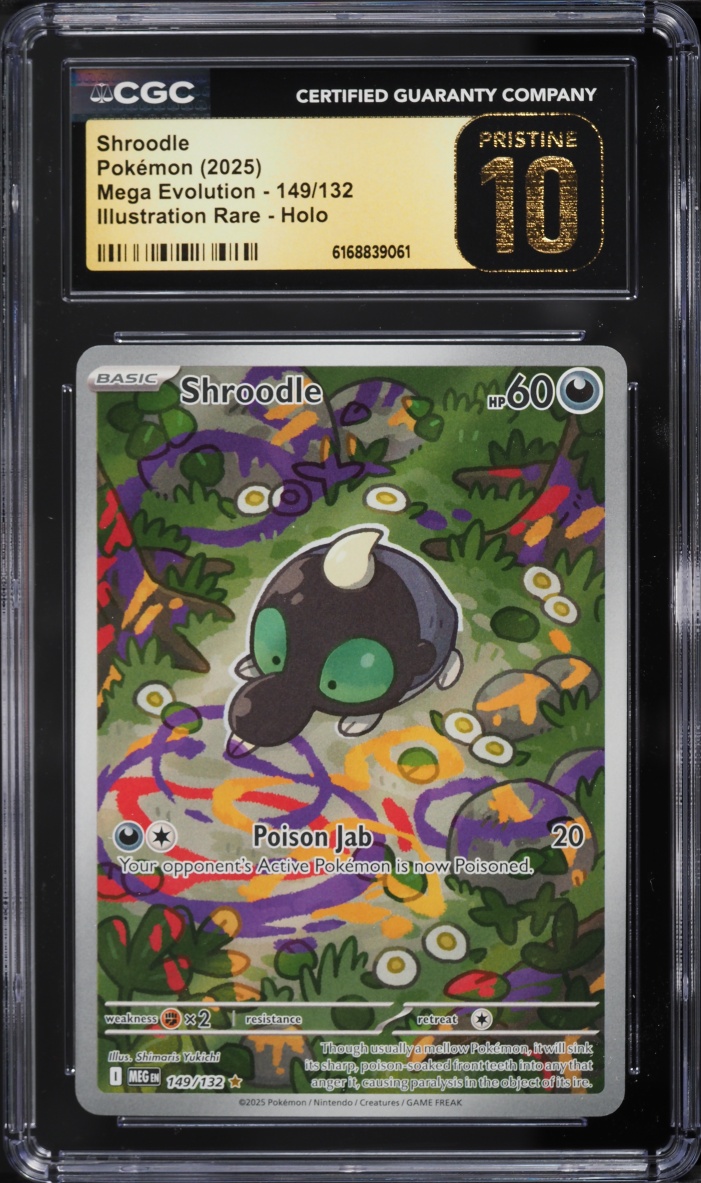 2025 Pokemon Mega Evolution IR Shroodle #149 CGC 10 PRISTINE