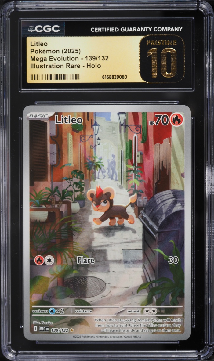 2025 Pokemon Mega Evolution IR Litleo #139 CGC 10 PRISTINE