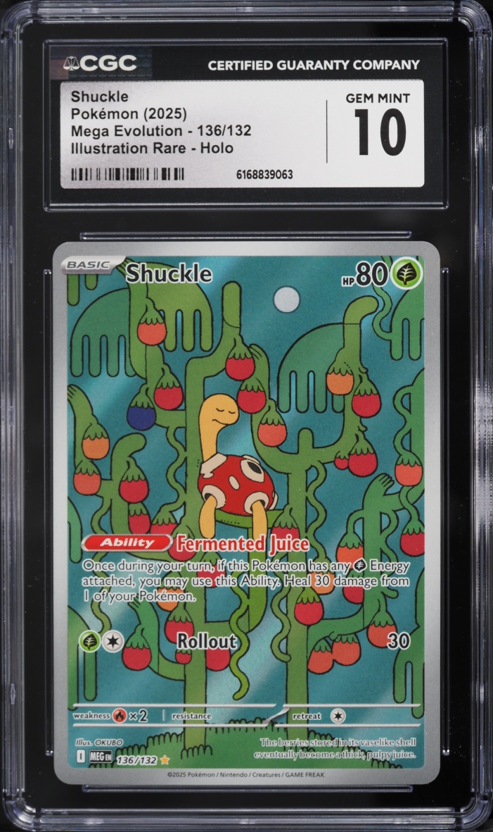 2025 Pokemon Mega Evolution IR Shuckle #136 CGC 10 GEM MINT
