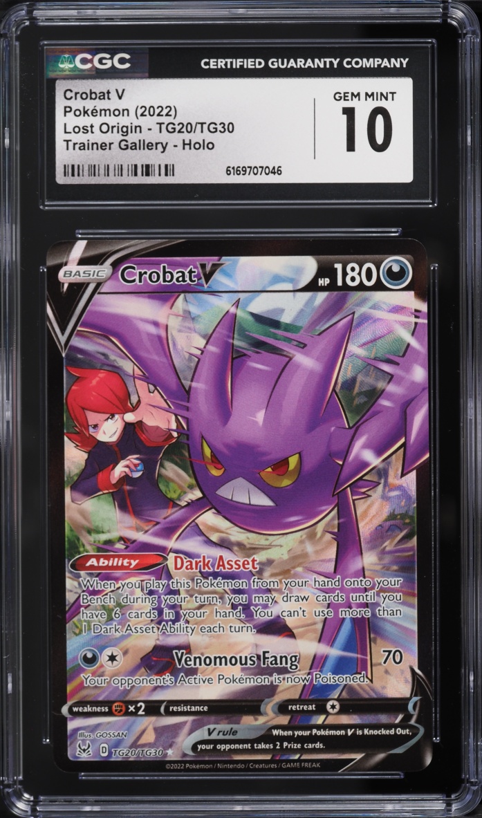 2022 Pokemon Sword & Shield Lost Origin CHR Crobat V #TG20 CGC 10 GEM MINT