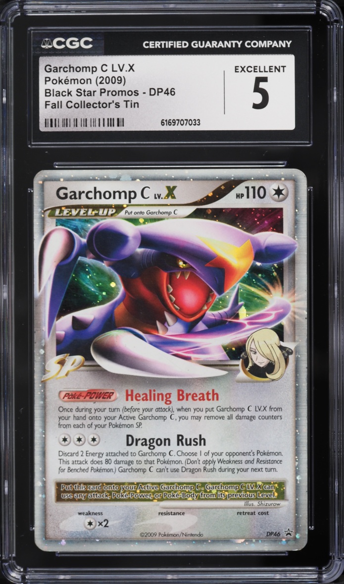 2009 Pokemon Diamond & Pearl Promo Fall Collector's Tin Garchomp C LV.X #DP46 CGC 5 EX