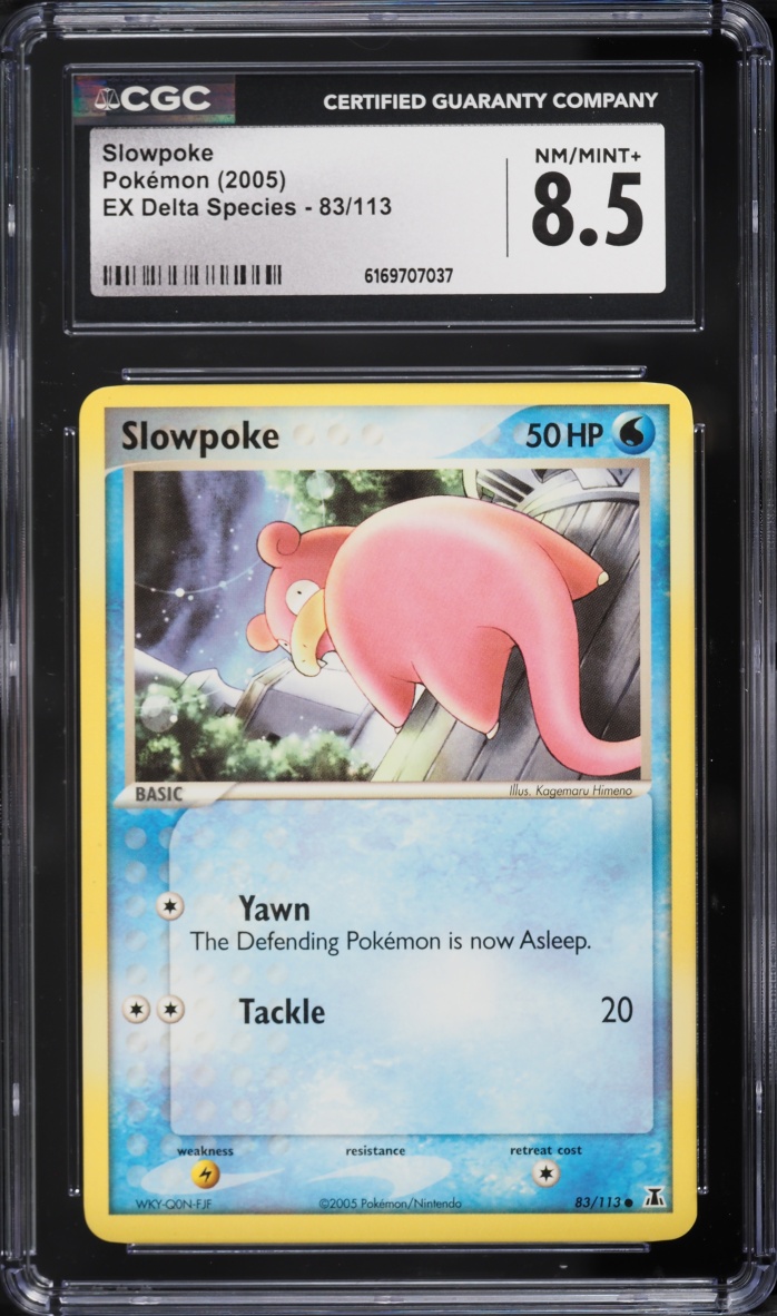 2005 Pokemon EX Delta Species Slowpoke #83 CGC 8.5 NM-MT+