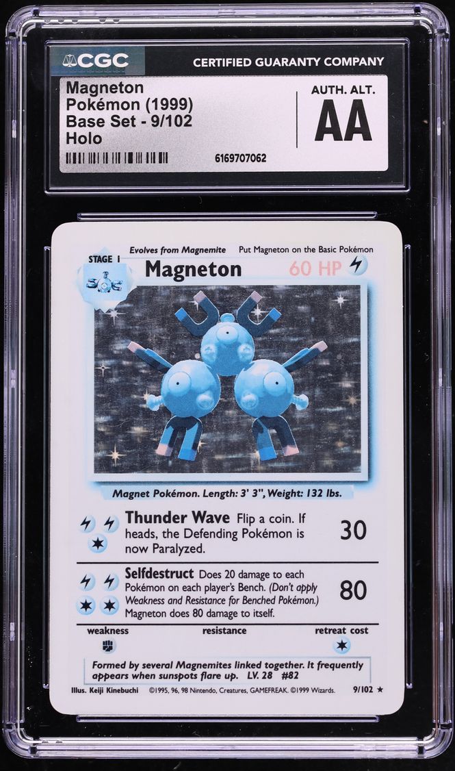 1999 Pokemon Base Set Holo Magneton #9 CGC ALTERED AUTH