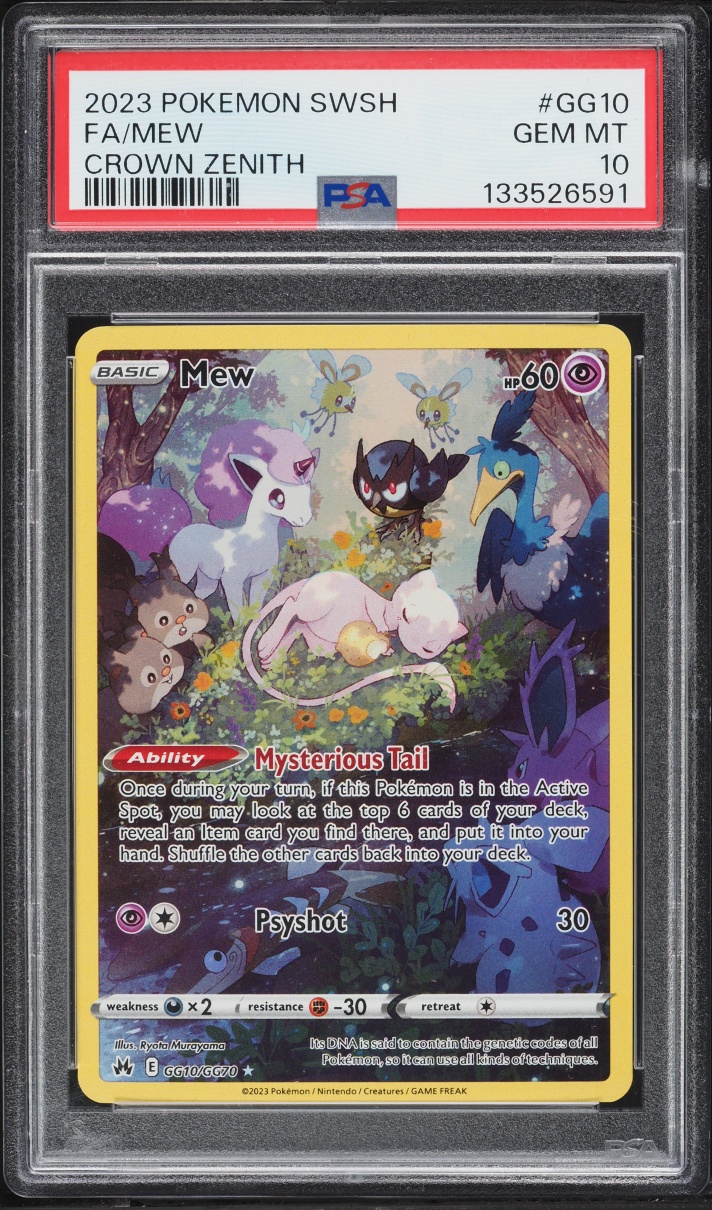 2023 Pokemon Sword & Shield Crown Zenith Full Art Mew #GG10 PSA 10 GEM MINT