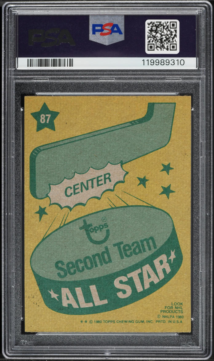 1980 Topps Hockey Wayne Gretzky ALL-STAR #87 PSA 6 EXMT