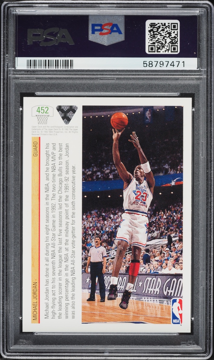 1991 Upper Deck Basketball Michael Jordan #452 PSA 10 GEM MINT