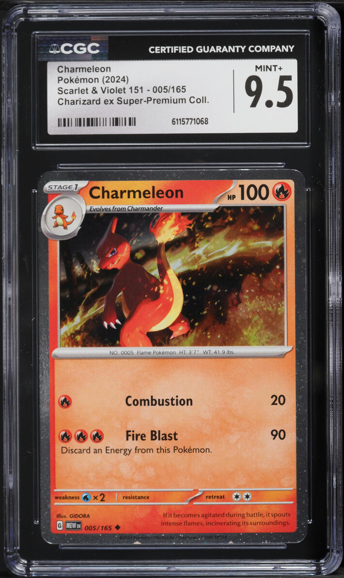 2024 Pokemon Scarlet & Violet 151 Super Premium Collection Charmeleon #5 CGC 9.5 MINT+