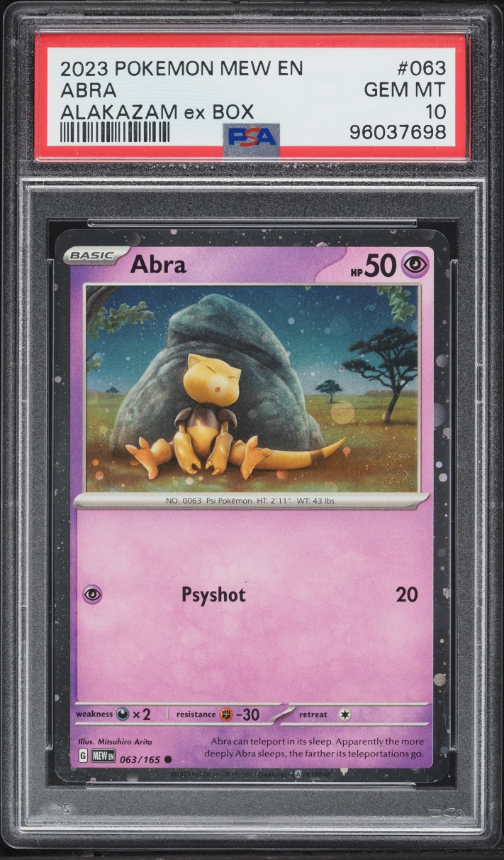 2023 Pokemon Scarlet & Violet 151 Promo Abra #63 PSA 10 GEM MINT