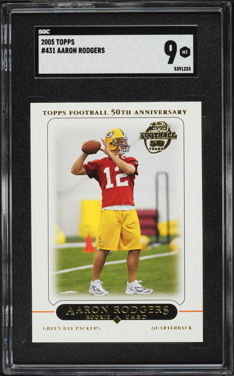2005 Topps Football Aaron Rodgers ROOKIE #431 SGC 9 MINT