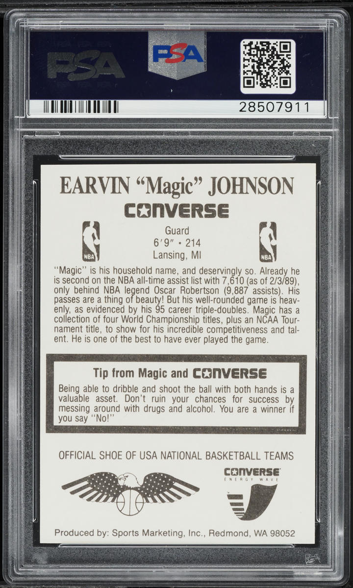 1989 Converse Basketball Magic Johnson PSA 9 MINT
