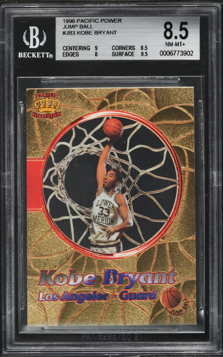 1996 Pacific Power Prisms Jump Ball Kobe Bryant ROOKIE #JB-3 BGS 8.5 NM-MT+