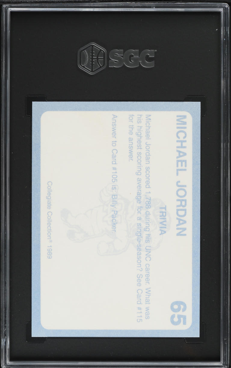 1989 Collegiate Collection North Carolina Michael Jordan #65 SGC 8 NM-MT