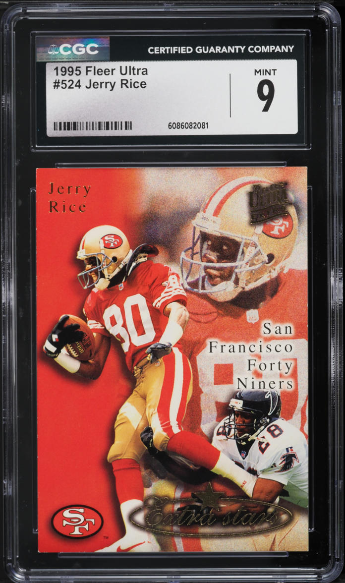 1995 Ultra Football Jerry Rice #524 CGC 9 MINT on Fanatics Collect