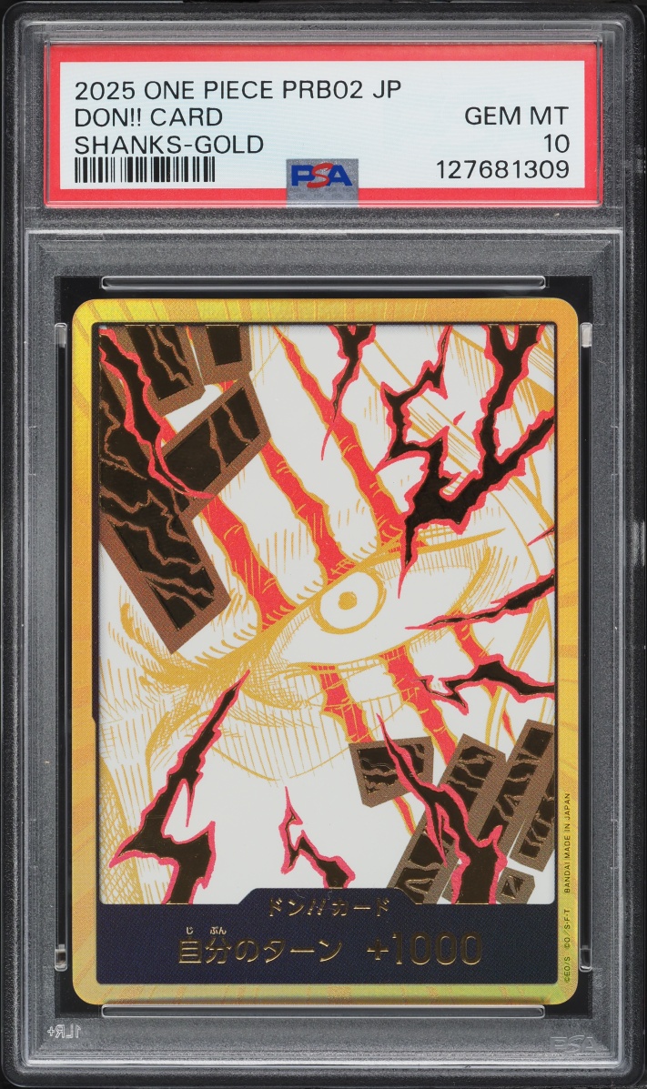 2025 One Piece Japanese Premium Booster The Best Vol. 2 Shanks Gold Don!! Card PSA 10 GEM MINT