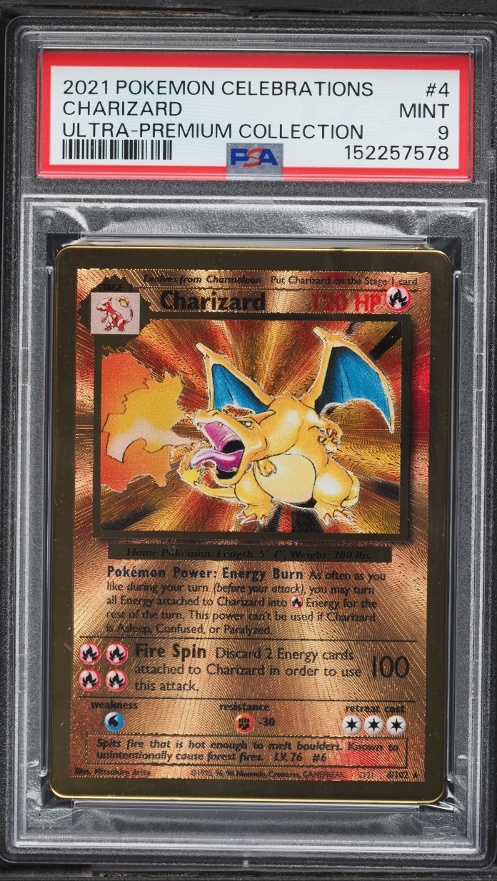 2021 Pokemon Sword & Shield Celebrations Ultra Premium Collection Holo Charizard #4 PSA 9 MINT
