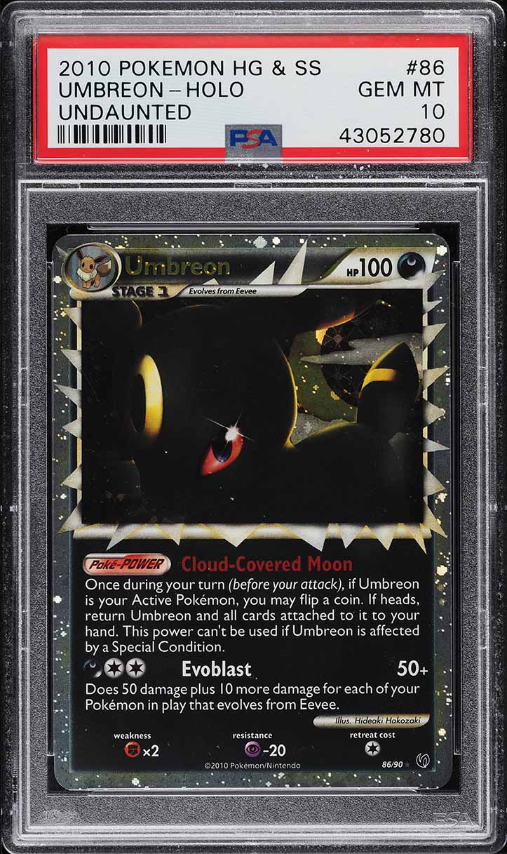2010 Pokemon Heartgold & Soulsilver Undaunted Holo Umbreon #86 PSA 10 GEM MINT