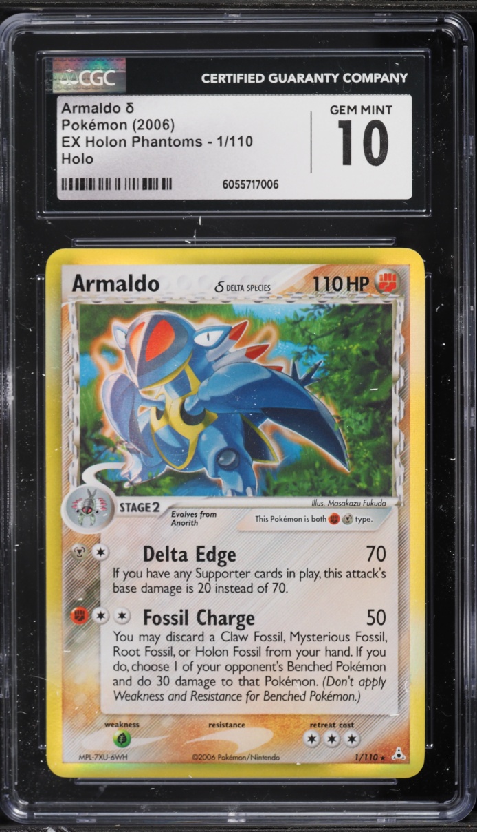 2006 Pokemon EX Holon Phantoms Holo Armaldo #1 CGC 10 GEM MINT