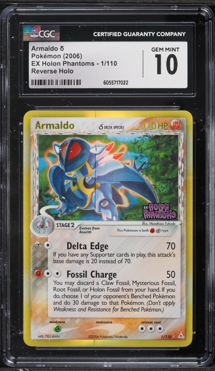2006 Pokemon EX Holon Phantoms Reverse Holo Armaldo #1 CGC 10 GEM MINT