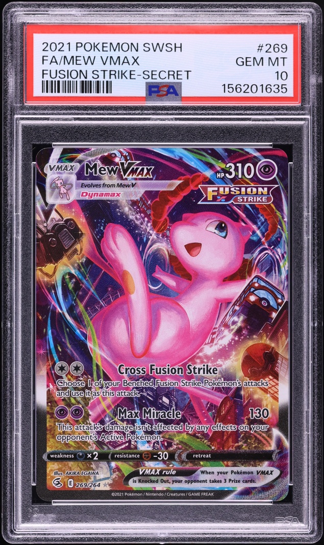 2021 Pokemon Sword & Shield Fusion Strike Alt Art Mew VMAX #269 PSA 10 GEM MINT