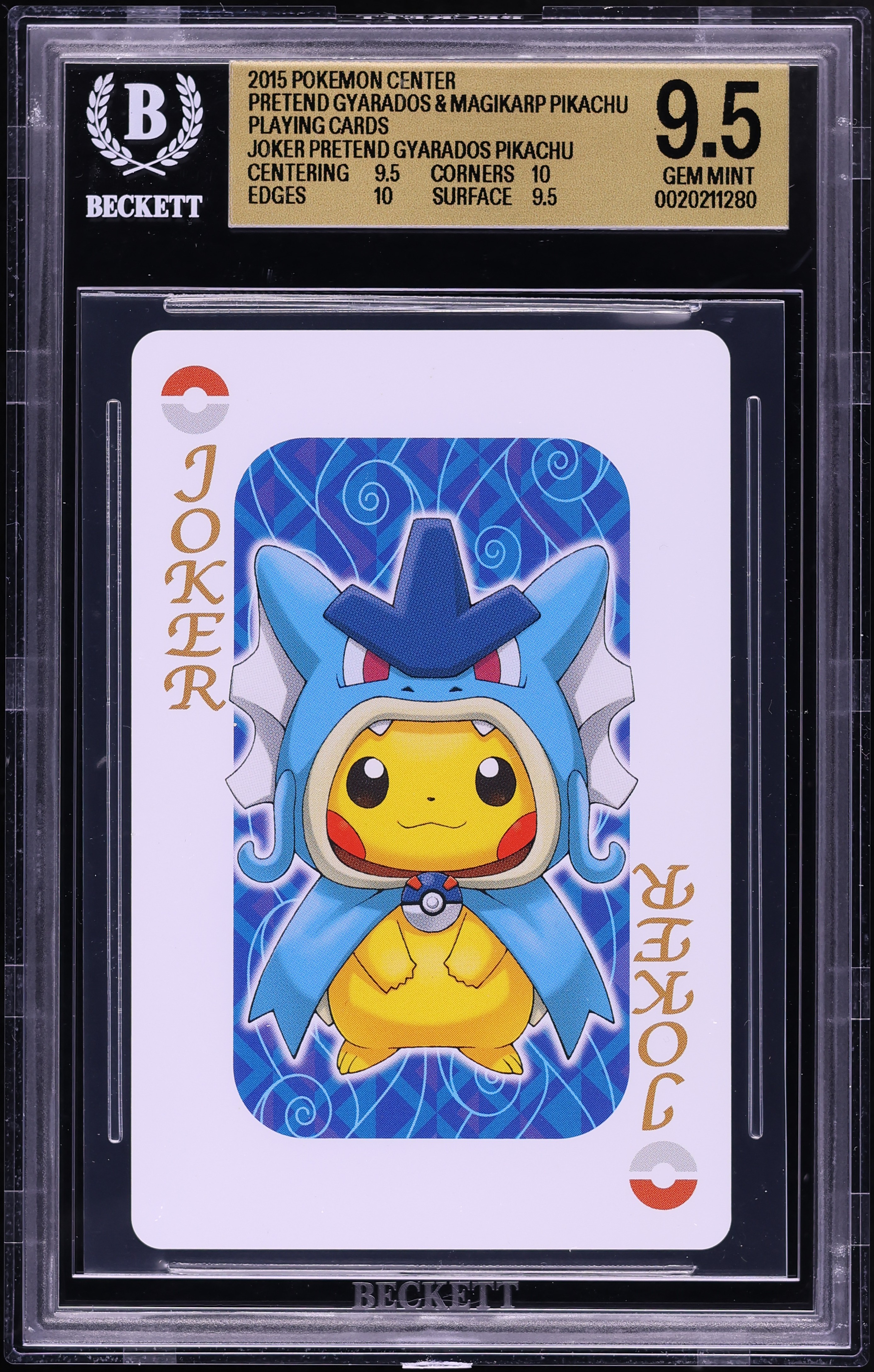 2015 Pokemon Playing Cards Center Pretend Gyarados & Magikarp Pikachu Joker BGS 9.5 GEM MINT