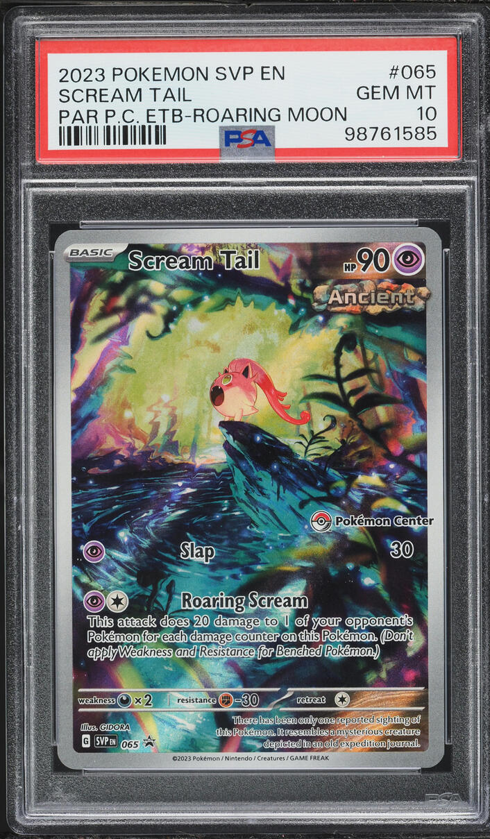 2023 Pokemon SV Promo Paradox Rift Center ETB Scream Tail #65 PSA 10 GEM MINT
