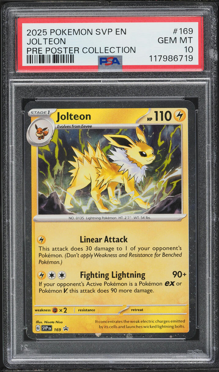 2025 Pokemon SV Black Star Promo Poster Collection Jolteon #169 PSA 10 GEM MINT