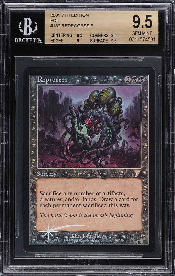 2001 Magic The Gathering MTG Seventh Edition Foil Reprocess BGS