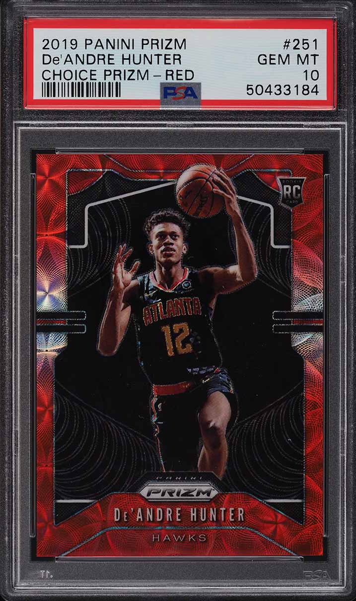 2019 Panini Prizm Choice Red De'Andre Hunter ROOKIE RC /88 #251 PSA 10 GEM MINT - Main Image