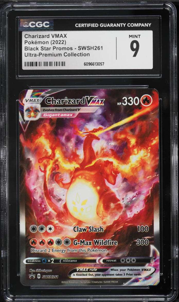 2022 Pokemon Sword & Shield Promo Ultra Premium Alt Art Charizard VMAX #SWSH261 CGC 9 MINT