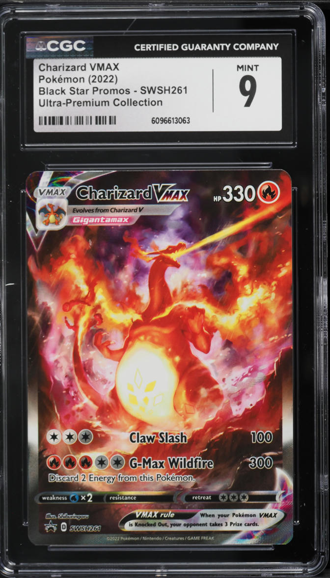 2022 Pokemon Sword & Shield Promo Ultra Premium Alt Art Charizard VMAX #SWSH261 CGC 9 MINT