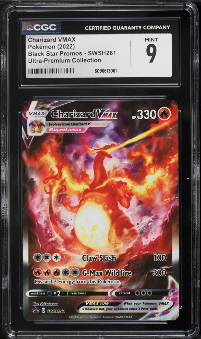 2022 Pokemon Sword & Shield Promo Ultra Premium Charizard VMAX #SWSH261 CGC 9 MINT