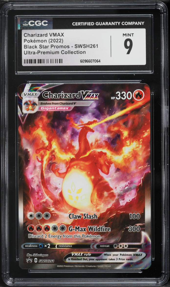 2022 Pokemon Sword & Shield Promo Ultra Premium Alt Art Charizard VMAX #SWSH261 CGC 9 MINT