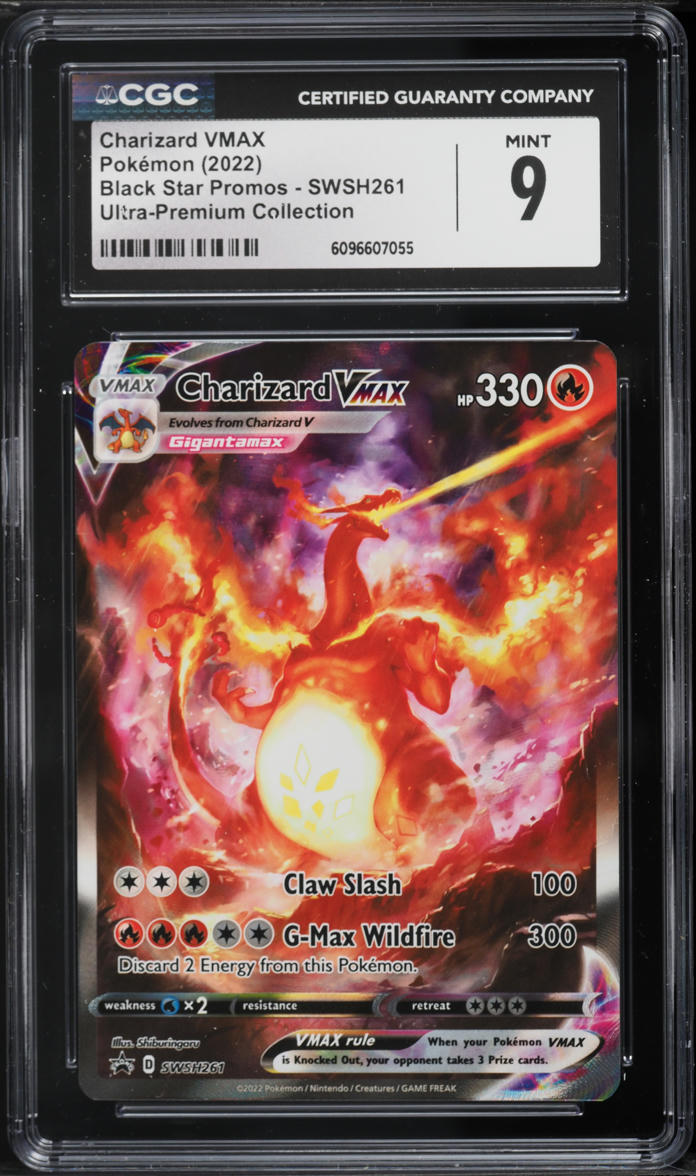 2022 Pokemon Sword & Shield Promo Ultra Premium Alt Art Charizard VMAX #SWSH261 CGC 9 MINT