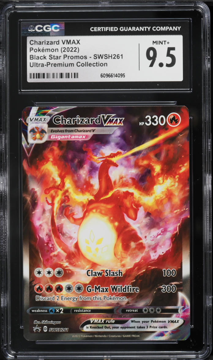 2022 Pokemon Sword & Shield Promo Ultra Premium Charizard VMAX #SWSH261 CGC 9.5 MINT+
