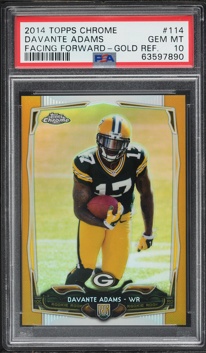 2014 Topps Chrome Gold Refractor Davante Adams ROOKIE /50 #114 PSA 10 GEM MINT